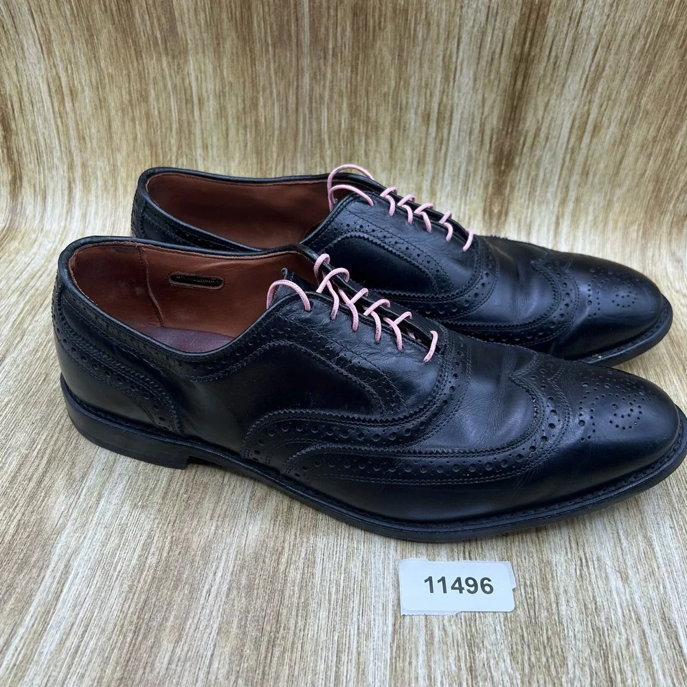 Allen Edmonds McAllister Oxford Mens Size 13 D Black Leather Wingtip Brogue 6205
